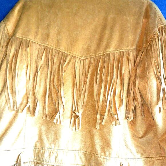 Fornia Women’s Beige Suede Fringe Jacket 2XL - Picture 10 of 11